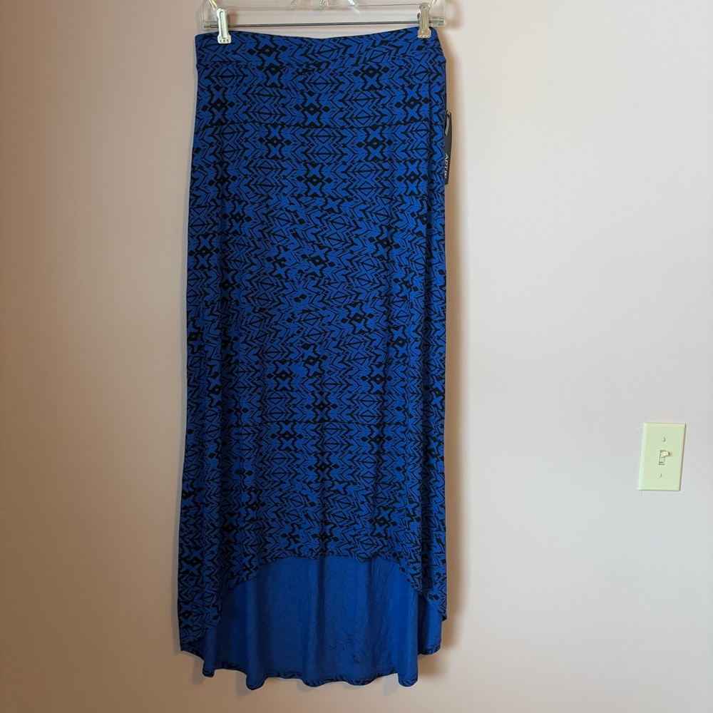💚($36) Apt. 9 NWT Damaged Blue Maxi Skirt with High-Low